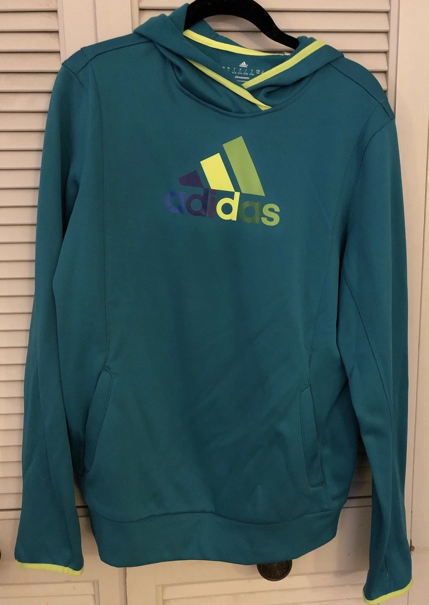 Ladies green adidas hoodie top
