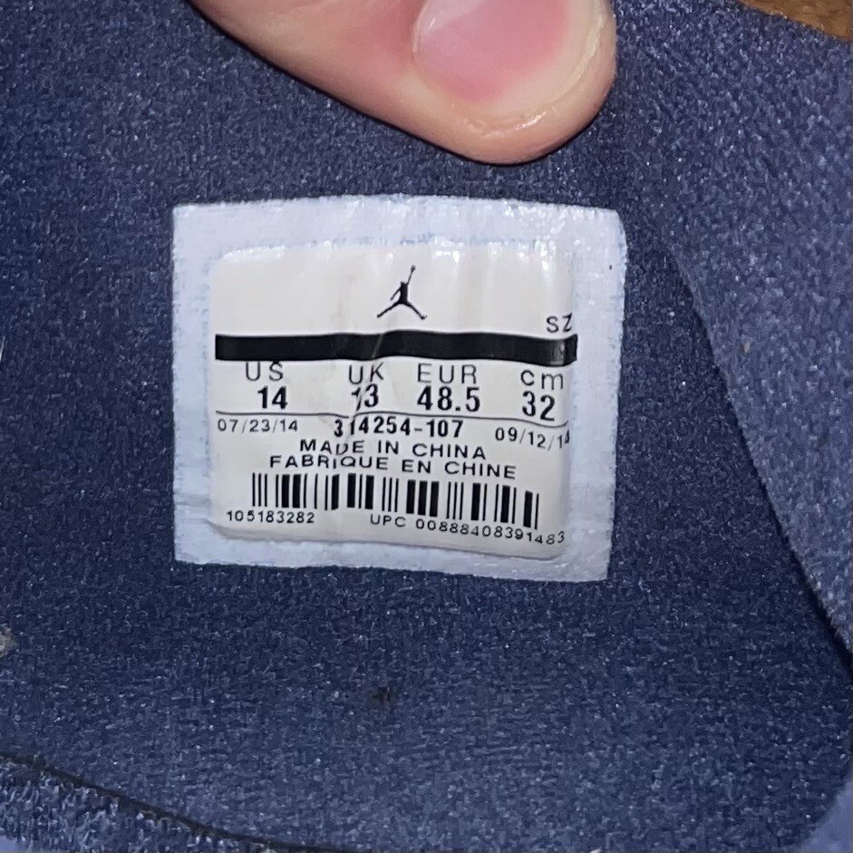 Nike Air Jordan 4 Retro &ldquo;Columbia&rdquo; Mens Size 14 Basketball Shoes (314254-107)