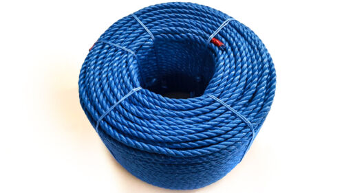 Blue Polypropylene Rope Coils, 6mm Polyrope, Sailing, Agriculture, Camping,  - Picture 1 of 3