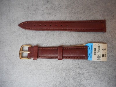 Bracelet De Montre Hirsch Submarine Taille 16 Marron - Neuf Avec étiquettes - Cuir