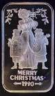 1990 Merry Christmas Carolers Madison Mint Bullion-999 Silver 1 Oz Ounce Art Bar