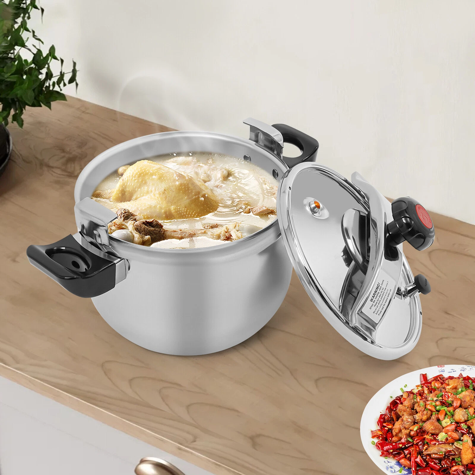 Stainless Steel Pressure Cooker, 11L Pressure Cooker, Pressure Stewing Pot
Opens in a new window or