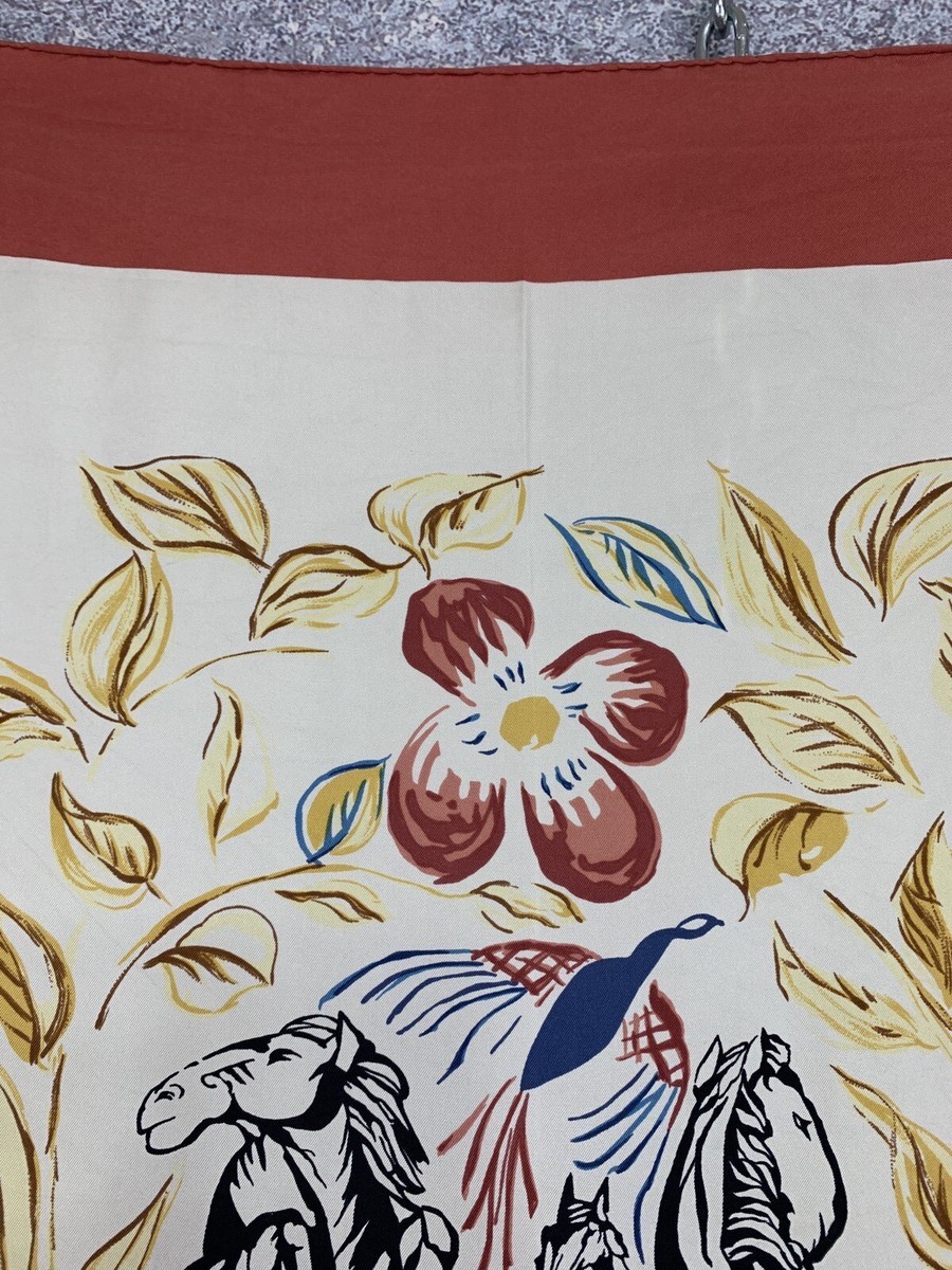 Raoul Dufy Bianchini Férier 1988 RAOUL DUFY BIANCHINI FERIER 1988 VINTAGE SCARF SILK SIZE