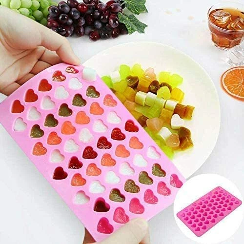 1/2/3 Pack 55-Cavity Hearts Silicone Moulds for Baking Wax Melts Chocolate Molds - Picture 12 of 16