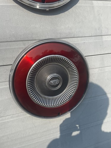 1972-80 Ford Maverick 14” Burgundy Comet Hubcaps Set 4 Rare Beautiful Stainless. - Picture 4 of 20