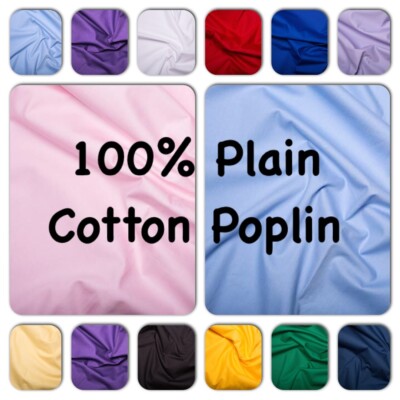 SALE *** Rose & Hubble 100% Uni Baumwoll Popeline - Schneiderei, Patchwork, Basteln