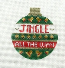 Amanda Lawford / VNG Jingle all the Way Ornament Handpainted Needlepoint Canvas