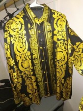 Vintage 1960s Cigliano Baroque Silk Shirt Xl Only 100 Made versace9 style