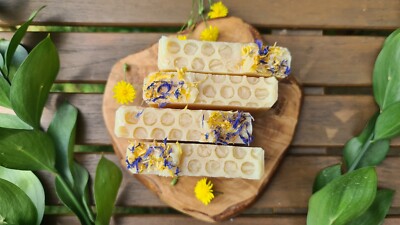 MANUKA Honig reine Shea handgefertigt organisch natürlich kalt verarbeitet Seifenriegel palmenfrei 