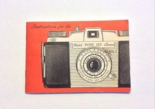 1955 Model C KODAK PONY 135 CAMERA OPERATING INSTRUCTIONS