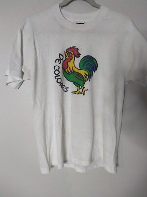 Vintage De Colores Chicken Graphic T-Shirt Size L Men's *Single Stitch, USA  | eBay