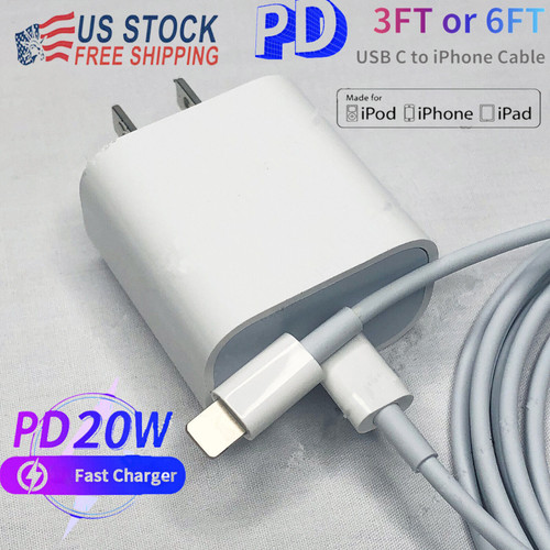 Original Carga Rapida USB-C De 20W Cargador Para iPhone 11 12 13 14 Pro Max XS