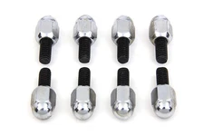 Chrome Acorn Tappet Base Bolt 1/4" X 24 Thread for Harley Knucklehead Shovelhead