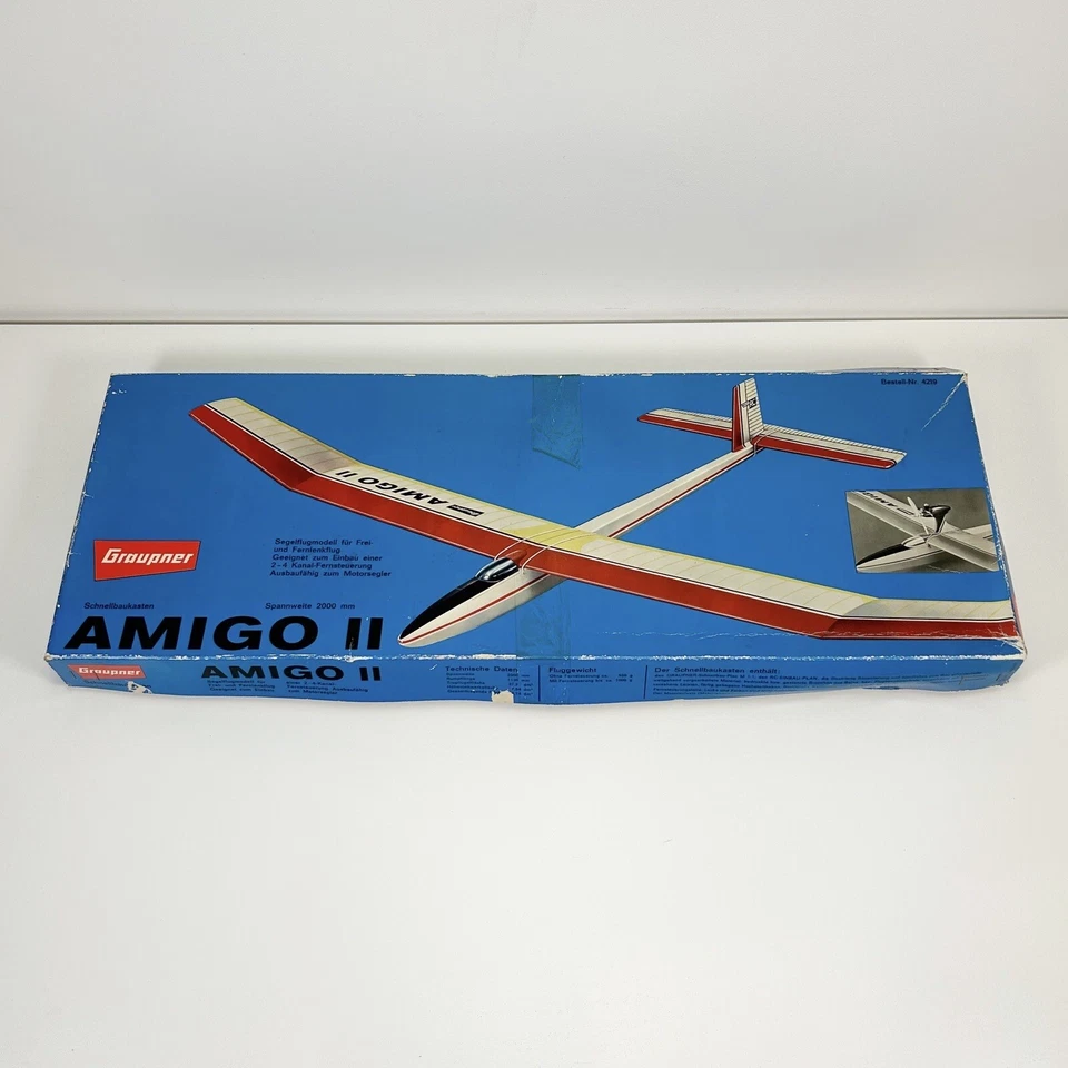 Vintage GRAUPNER Amigo II 4219 Model Plane Kit 2000mm Wingspan - NEW & BOXED - Image 2 of 4