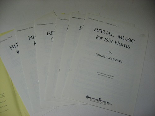 Roger Johnson Ritual Music for Six Horn Sheet Music Shawnee Press 6 Scores - Picture 2 of 3