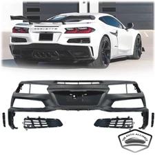Fits for 2020-2025 Chevy Chevrolet Corvette C8 Z06 Style Rear Bumper Kit Primed