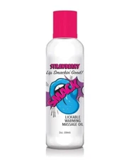 Smack Lickable Strawberry Flavored Warming Massage Oil 2oz by Little Genie