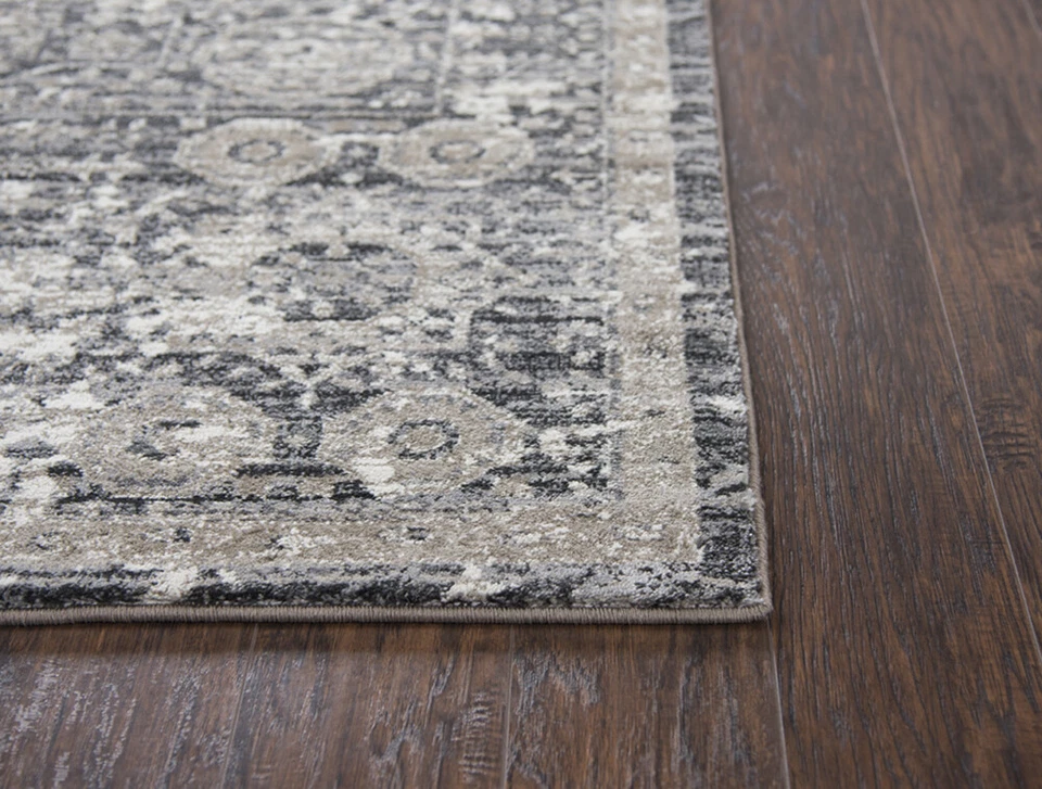 Rizzy Rugs Gray Transitional Casual Distressed Faded Area Rug Medallion PN6977 - Image 2 of 4