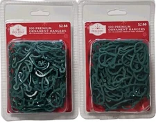 Lot of 2 Holiday Time 100 Premium Ornament Hooks/Hangers For Christmas Trees 