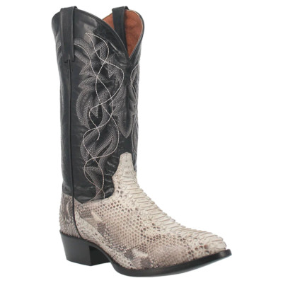 DP3036 Dan Post Men's Manning Python Cowboy Boot- Natural/Black NEW