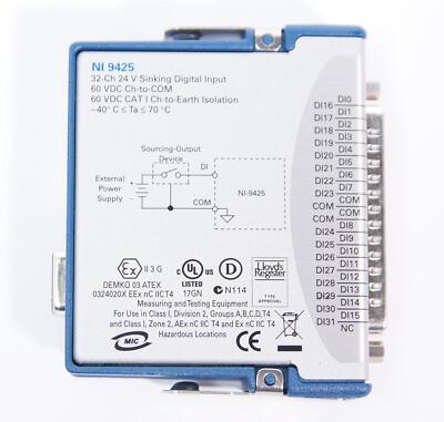 National Instruments NI 9425 cDAQ Digital Input Module, 24V 32ch