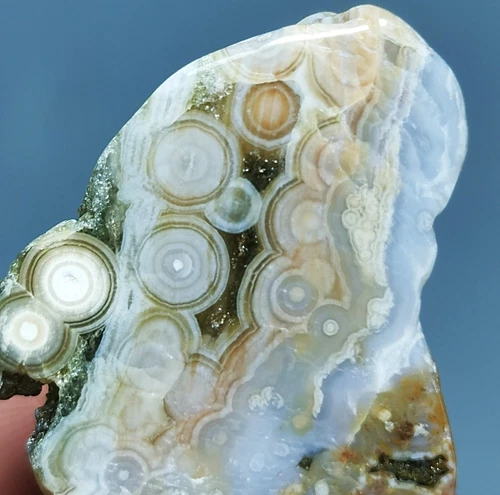 Collection ! Round Eye 8th Vein Ocean Jasper Agate Quartz Druzy Slab Reiki Stone