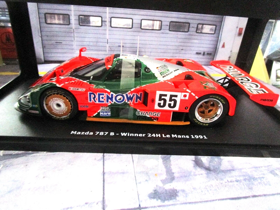 MAZDA 787 B 787B 24h Wankel Le Mans Winner 1991 #55 Weidler Gachot Herb KK 1:18 - Immagine 2 di 4
