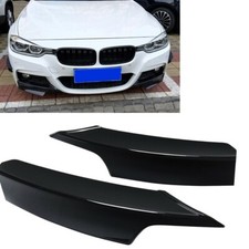 Black Front Bumper Side Splitter For BMW 3Ser F30 F31 2012-2018 M-Tech M Sport
