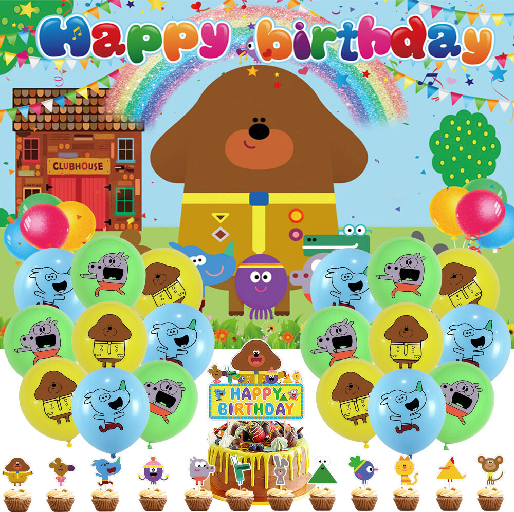 Hey Duggee Party Supplies Set Balloons Cake Toppers Banner Birthday Decor