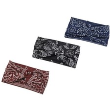 THE PERFECT PART 3PCS Boho Headbands  Elastic African Style Head Bands - Leopar
