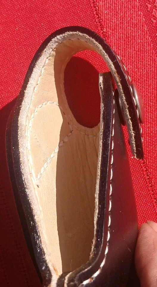 Funda hecha a mano por Kirkpatrick Laredo TX M2 diestro diestro cuero negro. En muy buen estado Foto 3 de 4