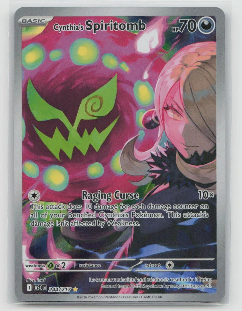 spiritomb pokemon card value Cynthia's Pokémon TCG Cards for sale Fade Out Put this Pokemon and all attached cards into your hand 10 Pokémon TCG Spiritomb 129/198 Cosmos