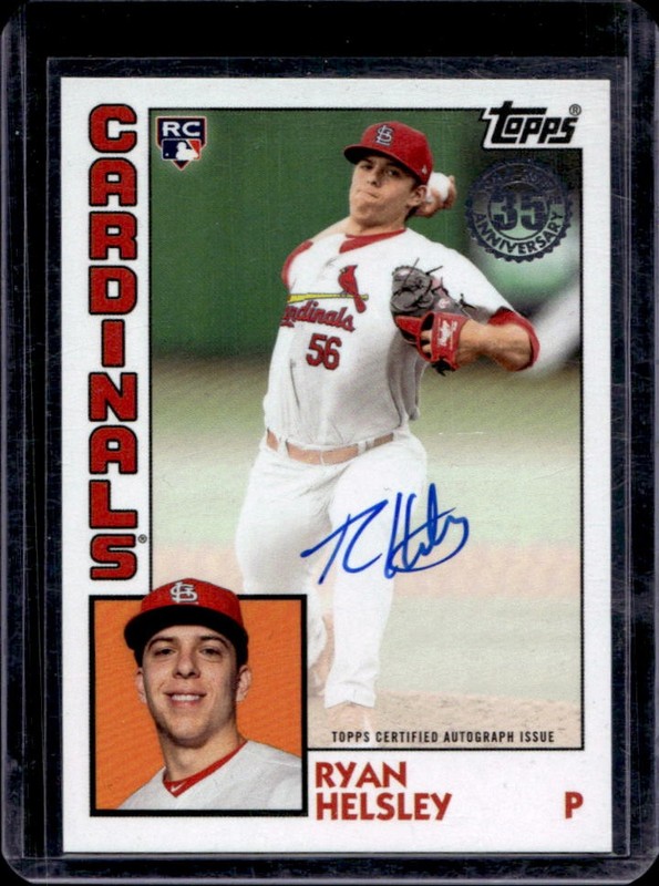 2019 Topps Update Ryan Helsley 1984 Baseball 35th Anniversary Auto RC #84A-RH