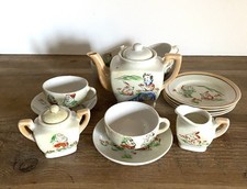 Vintage Miniature Ceramic partial tea set from 1940's "FOREIGN" mark