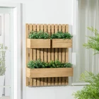 Wall Mounted Garden Planter w/Trellis for Patio, Porch, Balcony