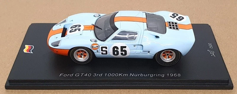 Ford GT40 #65 Spark escala 1/43 SG817 3ª 1000 km Nurburgring 1968 Lt azul/naranja Foto 4 de 4