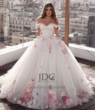 Partykleid Brautkleid Ballkleid Maßanfertigung 32-60 Träger farbige schöner Rose