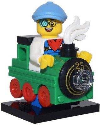 Lego Train Kid, Series 25 Complete Set with Stand and Accessories-col25-10
