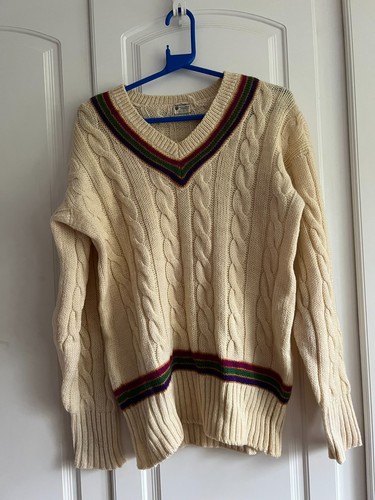 Eton, Vintage Eton Ramblers cricket jumper New & Lingwood - 100% Wool - 46" XL
