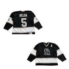 Vintage Jonco Pit Bulls Hockey Jersey Belda 5...