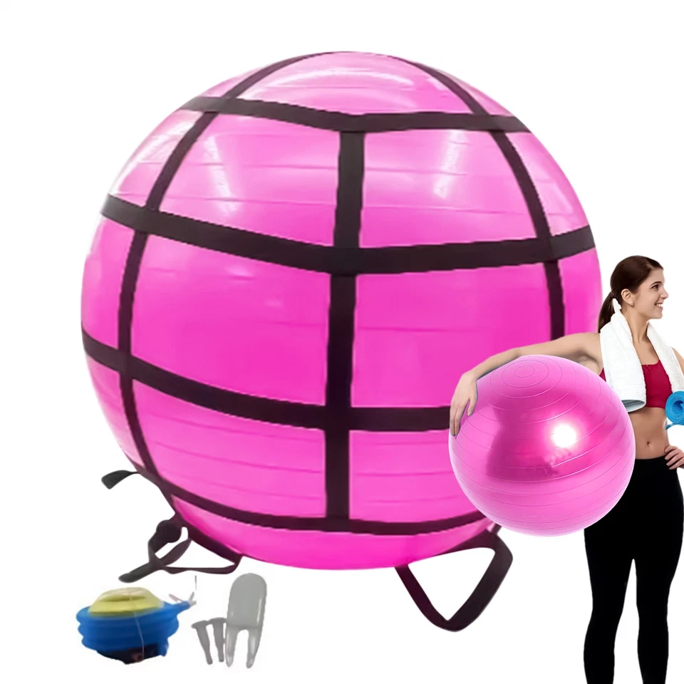 Exercise Ball Fitness Ball with Pump Anti-Burst Fitness Equipment - Image 4 of 4