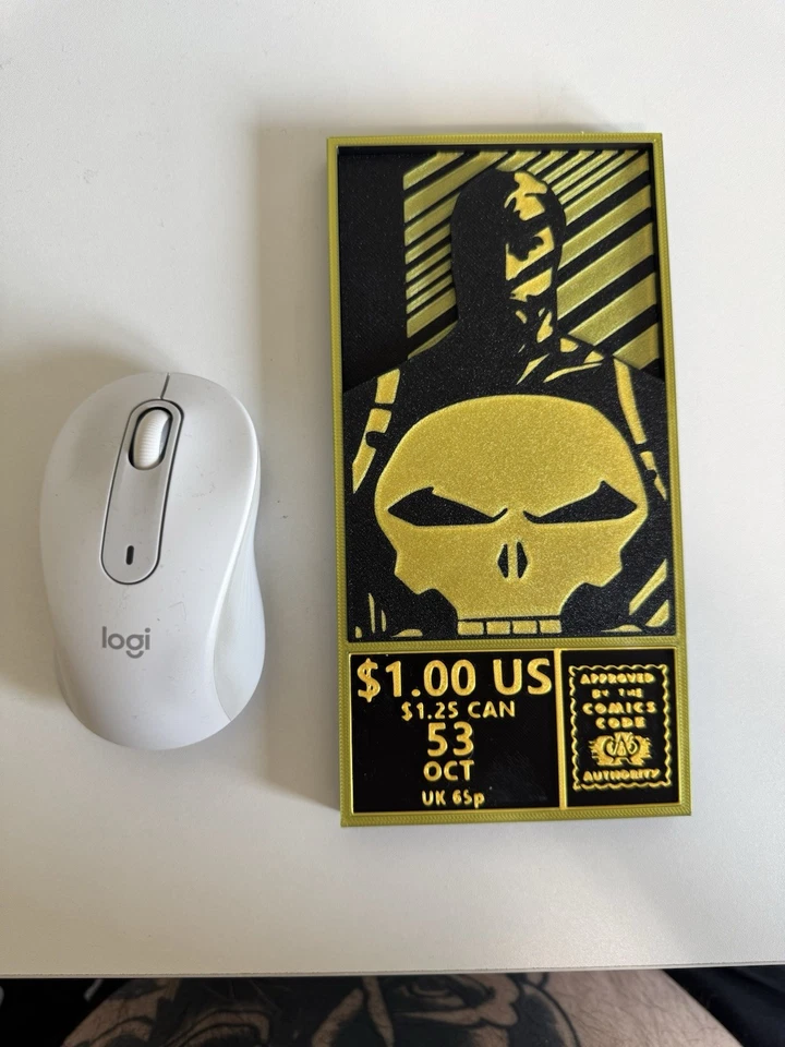 Faca dobrável Punisher pequena coleção, caixa de canto com impressão 3D - Imagem 4 de 4