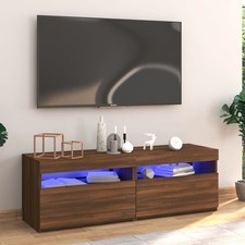 TV-Schrank mit LED Leuchten Holzwerkstoff Lowboard Möbel Unterschrank TV Board