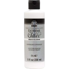 FolkArt glitter paint, 8 oz, Hologram 8 Fl Oz 8 Pack of 1 ,
