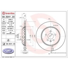 2x Brembo Scheibenbremse hinten LR114564 26056884
