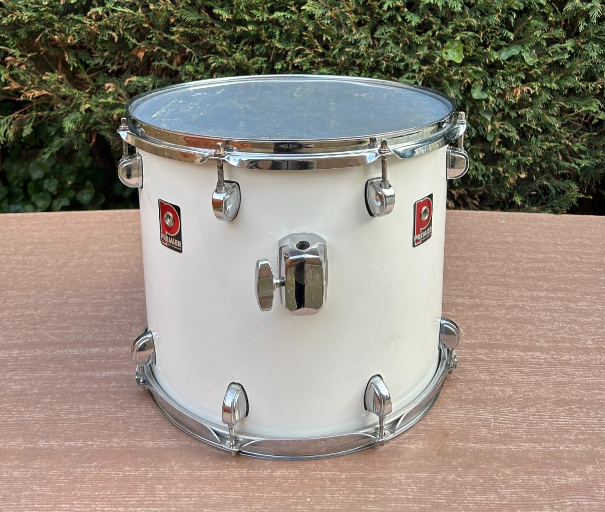 PREMIER 14 x 12" Rack tom 8-lugs White Made in England photo 2
