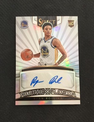 Ryan Rollins RC 2022-23 Select Silver Prizm Youth Explosion Auto #YES-RYR Bucks