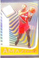 2020-21 Illusions Damian Lillard #11 Blazers Amazing Asia Red and Yellow