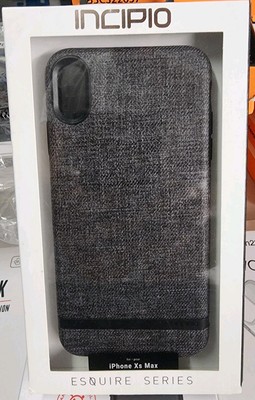 Incipio Esquire Case for iPhone Xs Max Gray Fabric Texture Slim Cover New