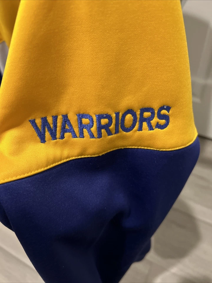 Chaqueta deportiva para hombre Golden State Warriors majestuosa azul marino dorada polar con cremallera talla XLT Foto 2 de 4
